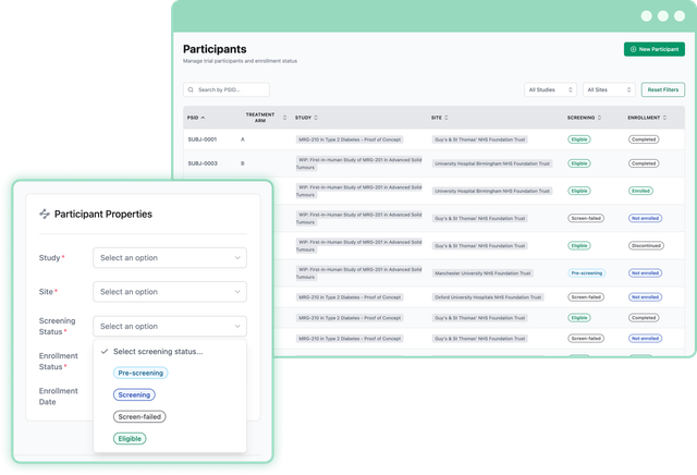 Participant Enrollment Tracking